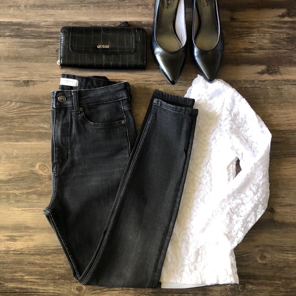 zara high rise super stretch jeggings